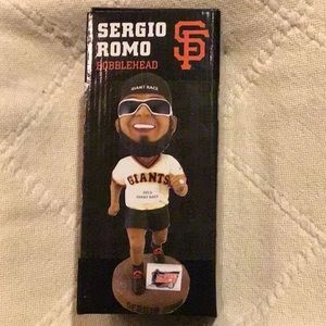 NIB 2013 Sergio Romo Bobblehead Project NWOT. Open Hand Giant Race.